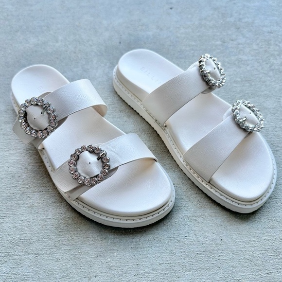 NWT Billini Ivory Zen Platform Rhinestone Sandal - Picture 6 of 11